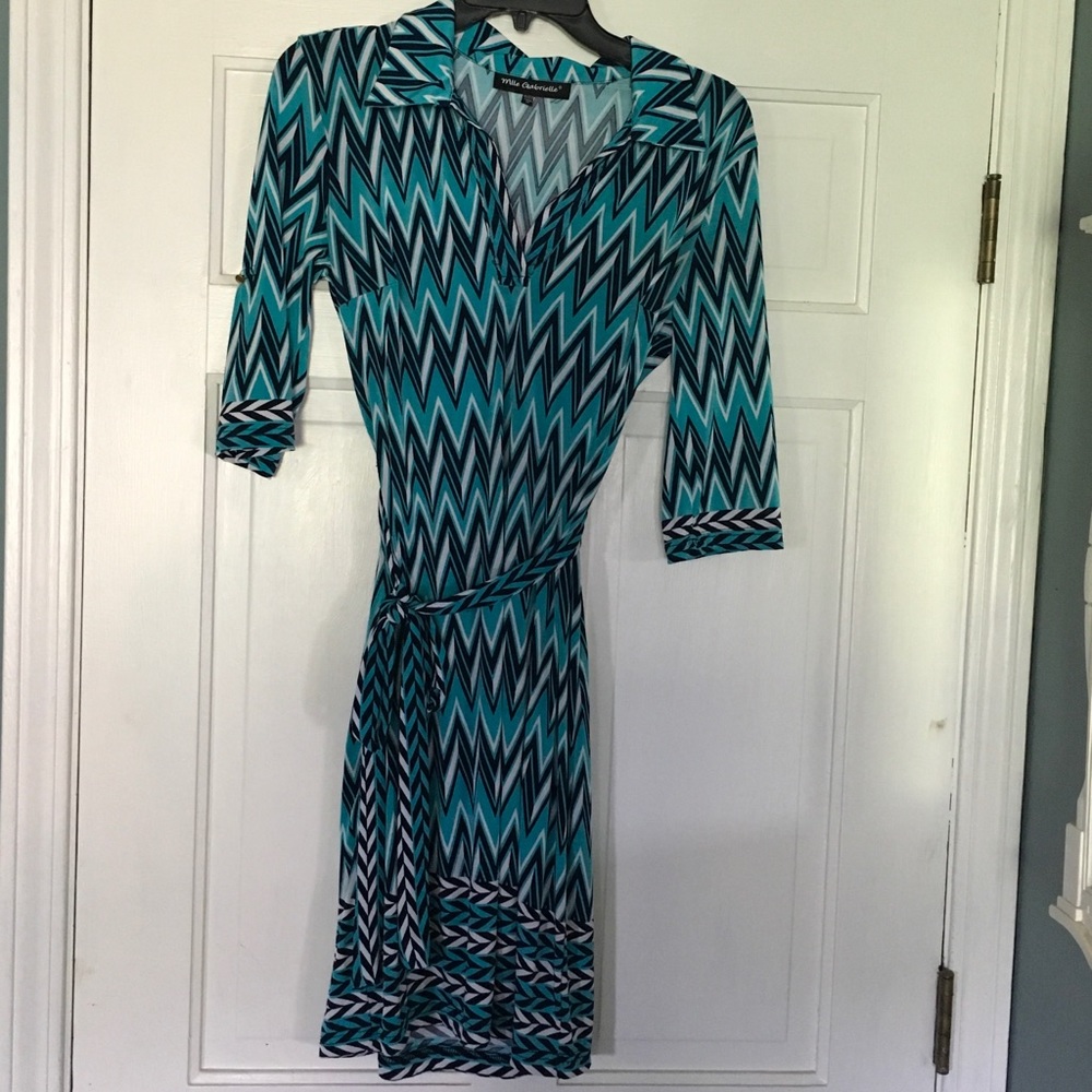 Patterned tie dress